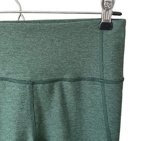 OUTDOOR Voices Green Cropped Leggings Small Heathered Evergreen Warm-Up - Picture 4 of 8